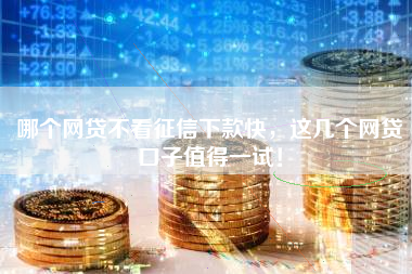 哪个网贷不看征信下款快，这几个网贷口子值得一试！