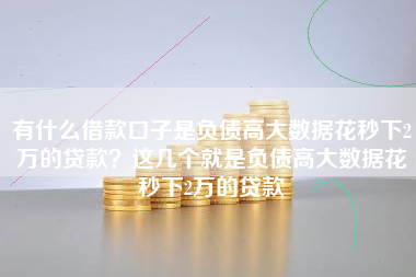 有什么借款口子是负债高大数据花秒下2万的贷款?这几个就是负债高大数据花秒下2万的贷款 有什么借款口子是负债高大数据花秒下2万的贷款?这几个就是负债高大数据花秒下2万的贷款