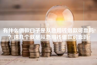 有什么借款口子是从急用钱借款可靠吗?？这几个就是从急用钱借款可靠吗?