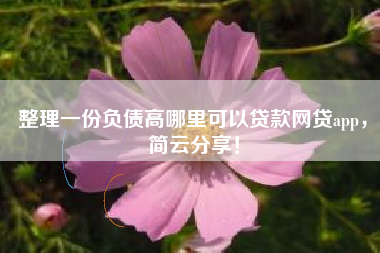 整理一份负债高哪里可以贷款网贷app，简云分享！