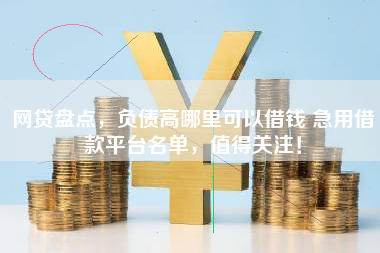 网贷盘点，负债高哪里可以借钱 急用借款平台名单，值得关注！