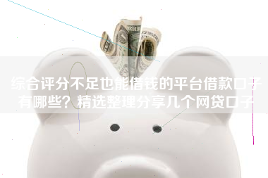 综合评分不足也能借钱的平台借款口子有哪些？精选整理分享几个网贷口子