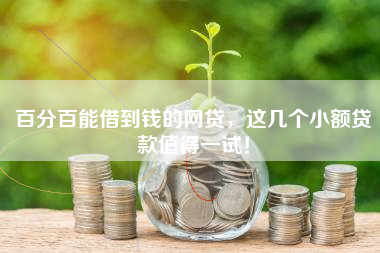 百分百能借到钱的网贷，这几个小额贷款值得一试！