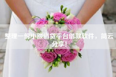 整理一份小额借贷平台借款软件，简云分享！