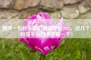 整理一份好下款的借款平台2022，这几个网贷平台口子了解一下！