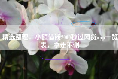 精选整理，小额借钱2000秒过网贷app一览表，拿走不谢