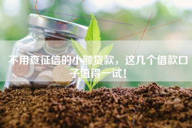 不用查征信的小额贷款，这几个借款口子值得一试！