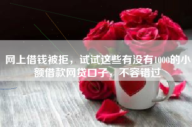 网上借钱被拒，试试这些有没有1000的小额借款网贷口子，不容错过