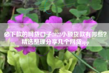 必下款的网贷口子2022小额贷款有哪些？精选整理分享几个网贷app