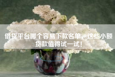 借贷平台哪个容易下款名单，这些小额贷款值得试一试！