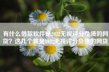有什么借款软件是2022无视评分负债的网贷？这几个就是2022无视评分负债的网贷