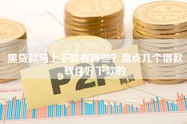 黑贷款马上下款有哪些？盘点几个借款软件好下款的