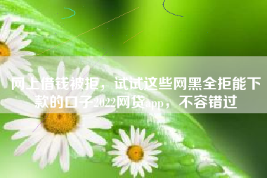 网上借钱被拒，试试这些网黑全拒能下款的口子2022网贷app，不容错过