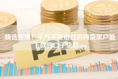 精选整理！千万不能错过的网贷黑户能下款的口子贷款app