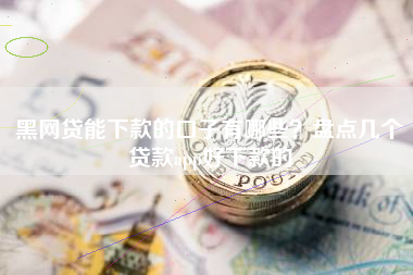 黑网贷能下款的口子有哪些？盘点几个贷款app好下款的