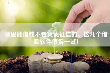 哪里能借钱不看负债征信的，这几个借款软件值得一试！