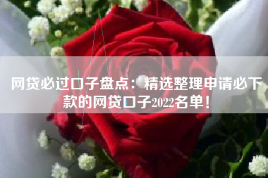 网贷必过口子盘点：精选整理申请必下款的网贷口子2022名单！