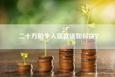 二十万的个人贷款该如何贷？