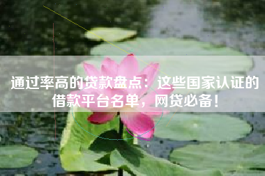 通过率高的贷款盘点：这些国家认证的借款平台名单，网贷必备！