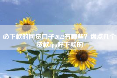 必下款的网贷口子2022有哪些？盘点几个贷款app好下款的