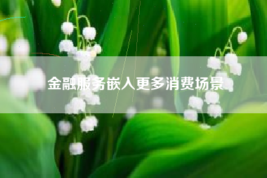 金融服务嵌入更多消费场景