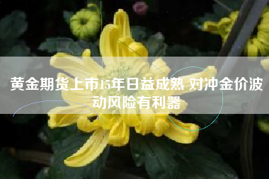 黄金期货上市15年日益成熟 对冲金价波动风险有利器
